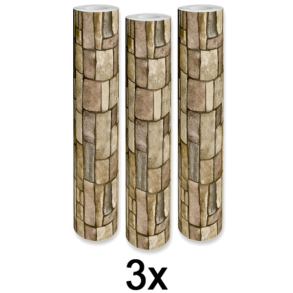 3x Stilīgs 3D Tapetes – Viegla Sienas Transformācija | WALLCORWRAP