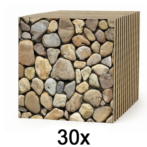 3x 3D akmens imitācijas tapetes (10 gab.) | STONEBLOCKS