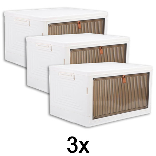 3x Uzglabāšanas kaste ar vāku | ORGABOX