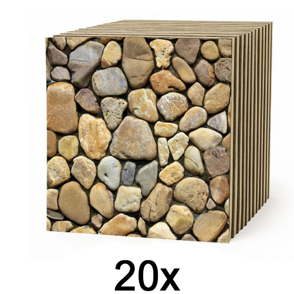 2x 3D akmens imitācijas tapetes (10 gab.) | STONEBLOCKS