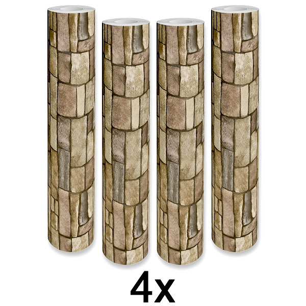 4x Stilīgs 3D Tapetes – Viegla Sienas Transformācija | WALLCORWRAP
