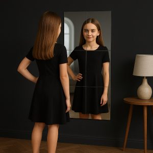 Pašlīpinoši spoguļi ar HD skaidrību (4 gab., 30x30 cm) | MIRRAZE