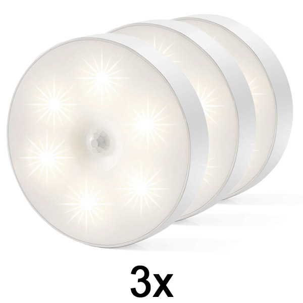 3x Vieda LED lampa ar kustības sensoru | LUMISIGN