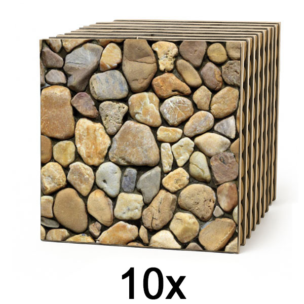 1x 3D akmens imitācijas tapetes (10 gab.) | STONEBLOCKS