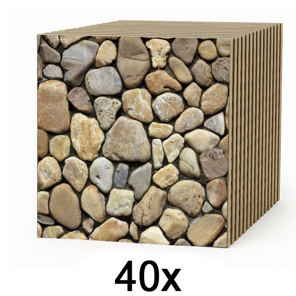4x 3D akmens imitācijas tapetes (10 gab.) | STONEBLOCKS